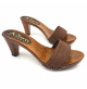 BRAUNE HOLZSCHUHE ABSATZ 8