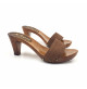 BRAUNE HOLZSCHUHE ABSATZ 8