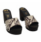 CLOGS PYTHON AUS LEDER