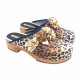 ZUECOS HOLANDESES DE LEOPARDO CON FLOR JOYA