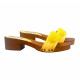 CLOGS WITH DOUBLE YELLOW BAND AND BEADS