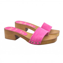 CLOGS MIT BAND AUS FUCHSIA...