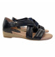 SANDALES FEMME AVEC BANDE EN SIMILI CUIR - KC380 NERO
