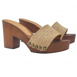 Bequeme Clogs mit Hanfband