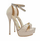 SANDALI BEIGE IN VERNICE TACCO 14