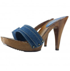 SABOTS À BANDE (DENIM) -...