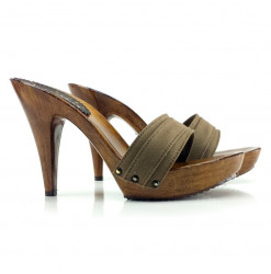 CLOGS MIT BAND (TAUPE) -...