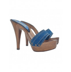 CLOGS MIT DENIM-BAND –...