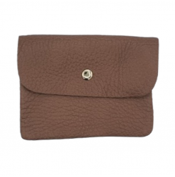 PORTE-MONNAIE EN CUIR MARRON