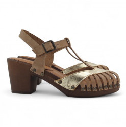 Damenclogs mit zweifarbigem...