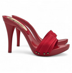 Red clogs with 12 cm heel –...